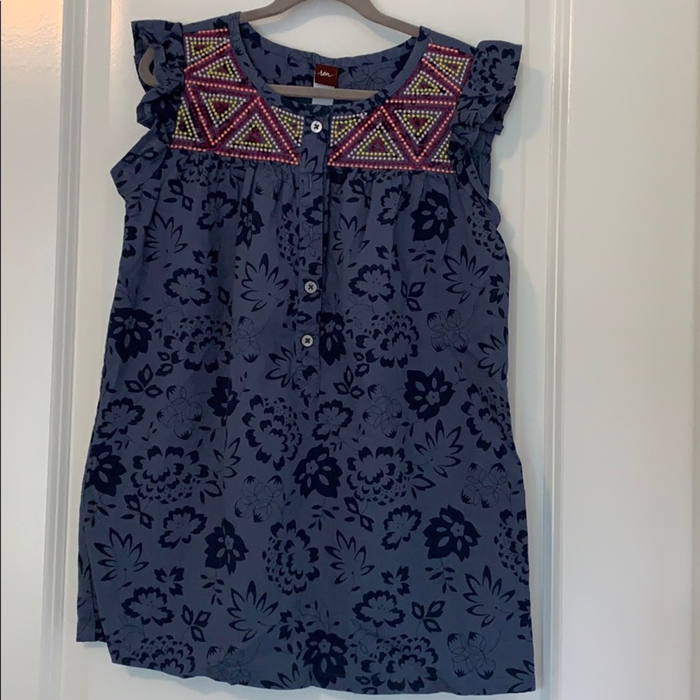 Tea Collection Dress Tunic Embroidered Detail